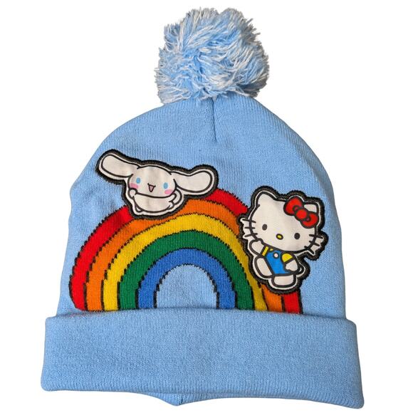 Sanrio Hello Kitty and Cinnamoroll Pom-pom Beanie | Unisex Adult - Picture 1 of 5